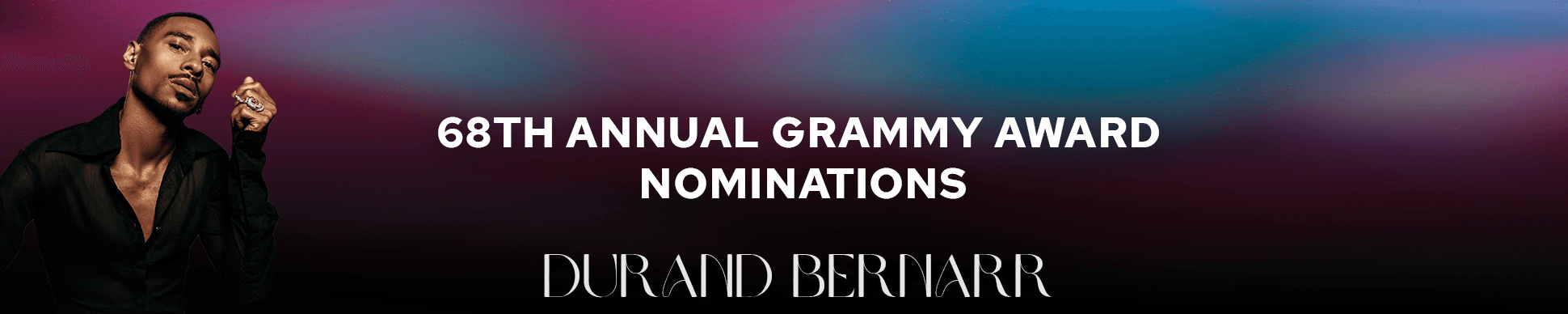 Durand Bernarr Nominated for Three Grammys